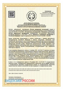 Приложение к сертификату для ИП Щекино Сертификат СТО 03.080.02033720.1-2020
